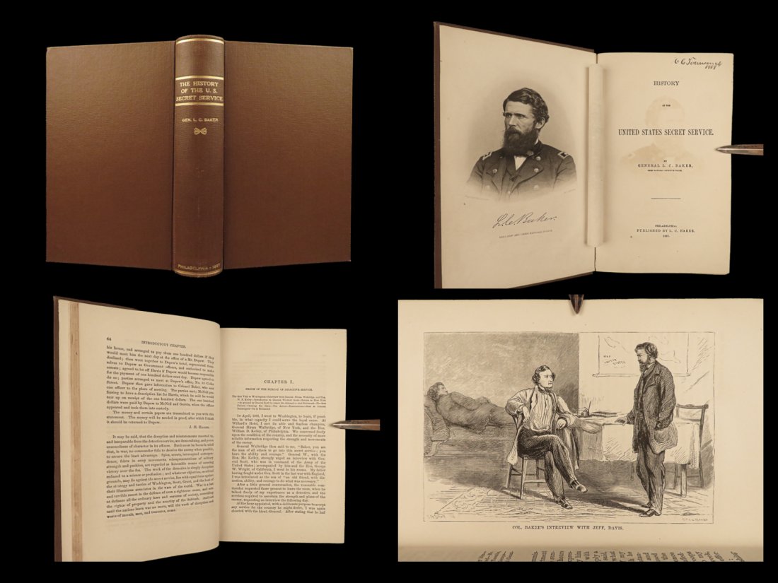 1867 CIVIL WAR 1st/1st History of the US Secret Service Lincoln Assassination (1 of 10)