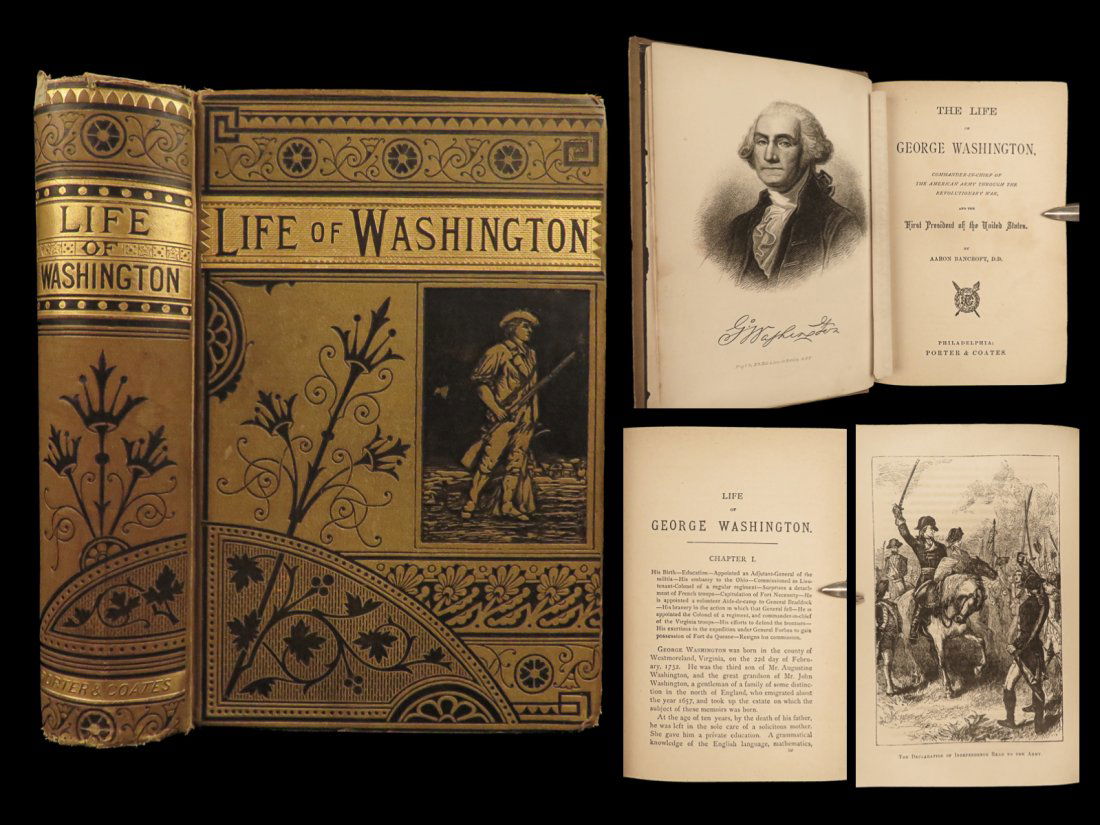 1880 Life of George Washington US President American Revolutionary War Bancroft (1 of 10)