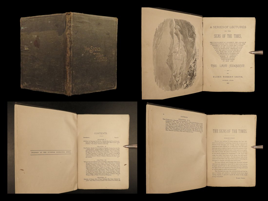 1887 1ed MORMON PROPHECY Lectures Signs of Times 7 Wonders Ancient World ROME (1 of 10)