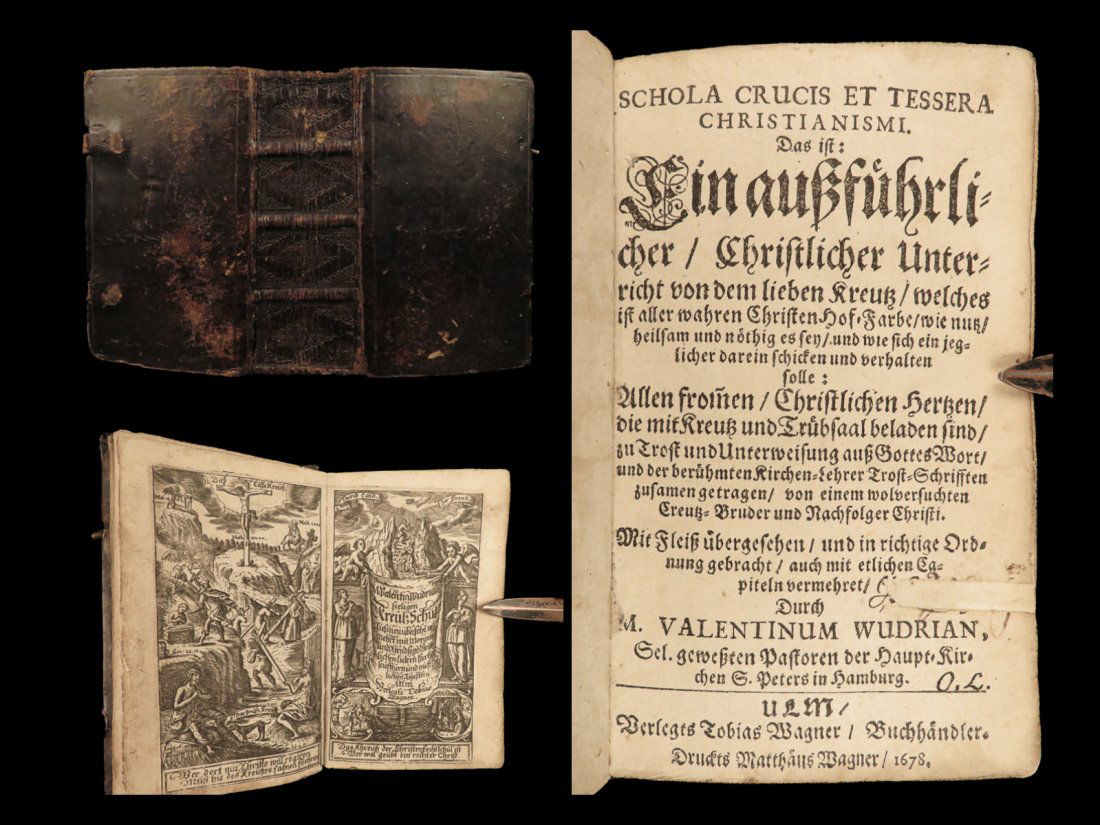 1678 Hamburg Germany Wudrian Schola Crucis Lutheran Bible Devotional German (1 of 10)