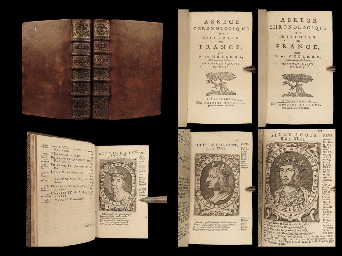 1696 History of France Louis IV Lothair Hugh Capet Charles IX Henry III Mezeray (1 of 10)