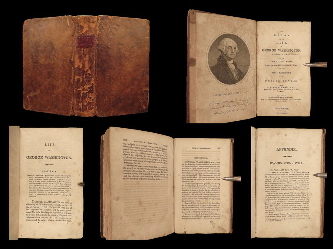 1807 George Washington 1st ed Bancroft Army Revolutionary War American President (1 of 10)