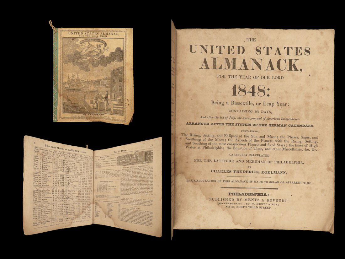 1848 TEXAS Almanac INDIANS Zach Taylor Mexican American War Battle Buena Vista (1 of 10)