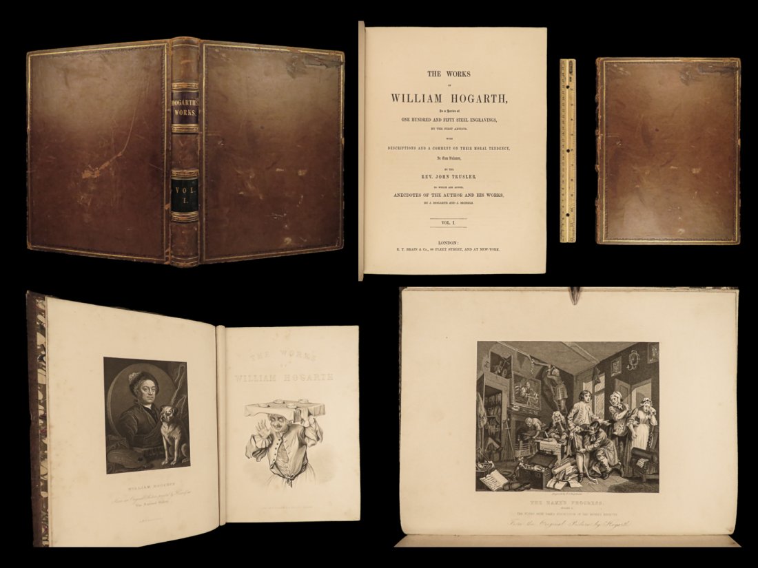 1849 ART of William Hogarth English Painter Illustrated 70 Plates Trusler (1 of 10)