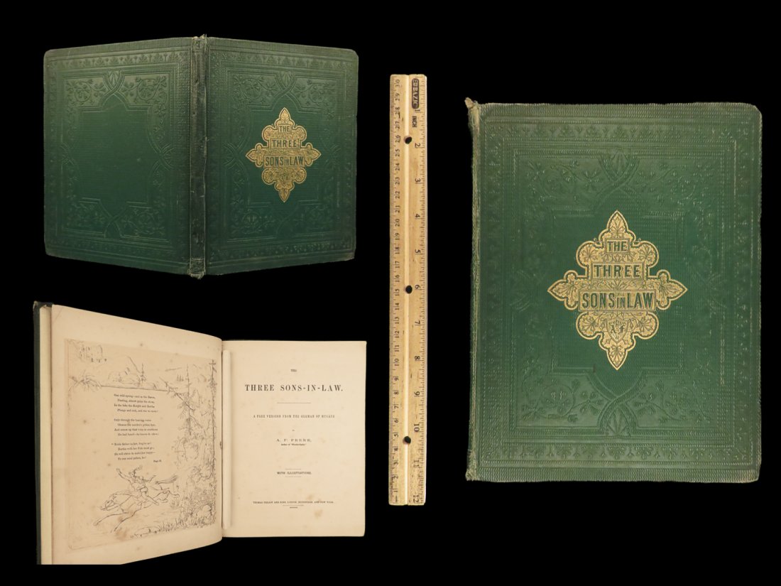 1861 Mythical Folklore Fairy Tale Monsters German Literature Musaus Mermaids (1 of 10)