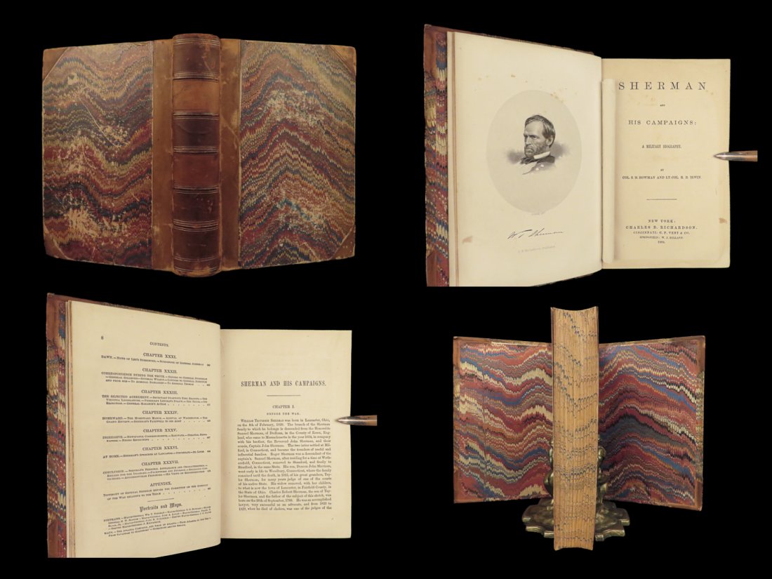 1865 General Sherman 1st ed Campaigns Civil War Union Military Biography Maps (1 of 10)