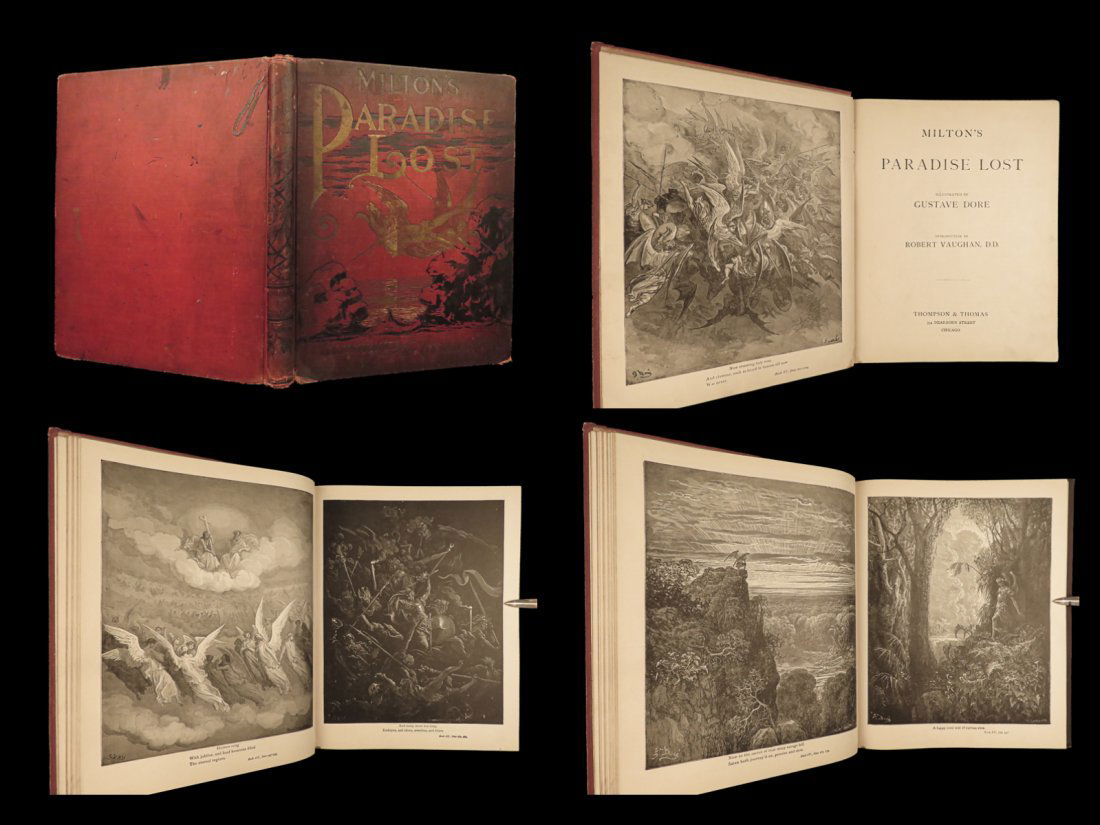 1890 Paradise Lost John Milton GUSTAVE DORÃ‰ God Genesis Bible ART FOLIO 50 Plates! (1 of 10)