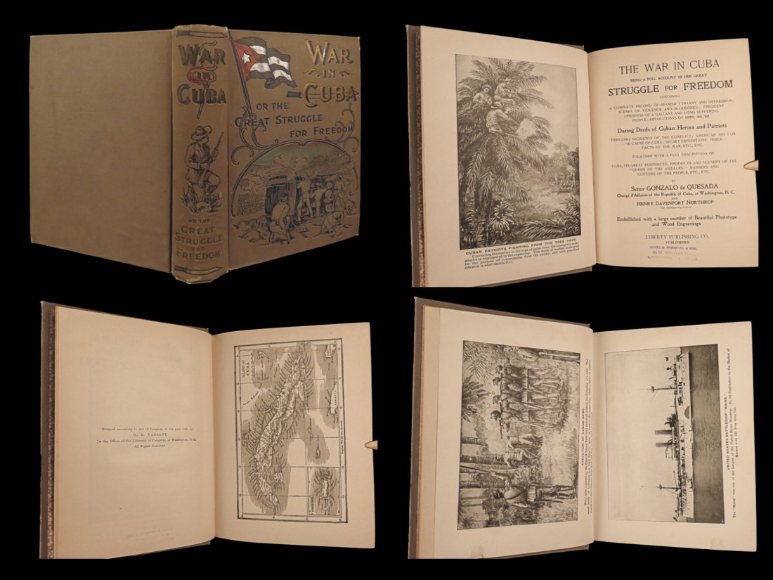 1896 War in CUBA 1ed Spanish-American Maine Explosion Havana Quesada Roosevelt (1 of 10)