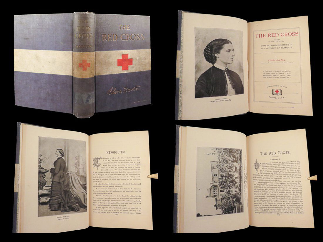 1898 NURSING 1ed Clara Barton Red Cross Civil War Medicine Texas Illustrated (1 of 10)