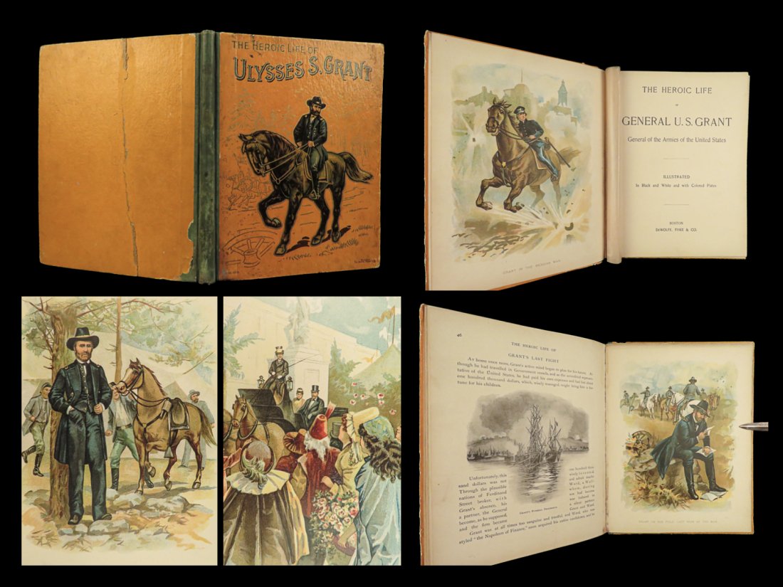 1902 General US Grant 1st ed Heroic Life of Union American CIVIL WAR Childrens (1 of 10)