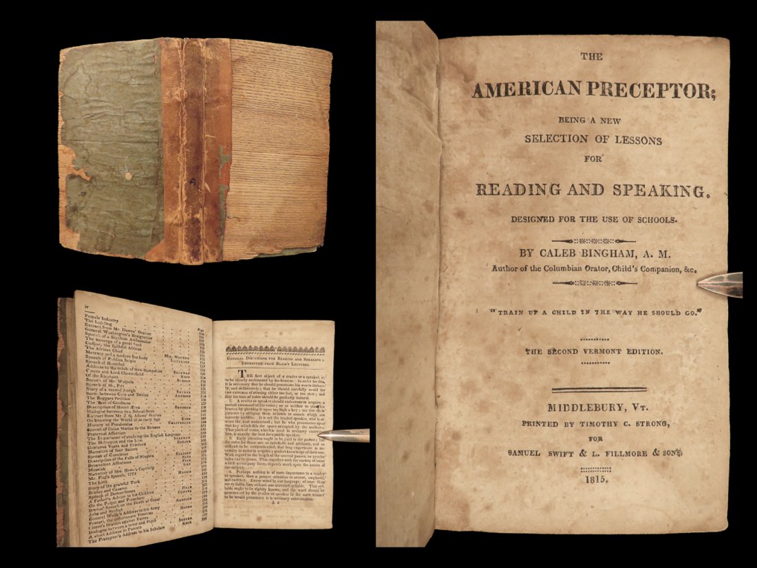 1815 American Preceptor Anti Slavery Columbian Orator Bingham Americana USA (1 of 10)