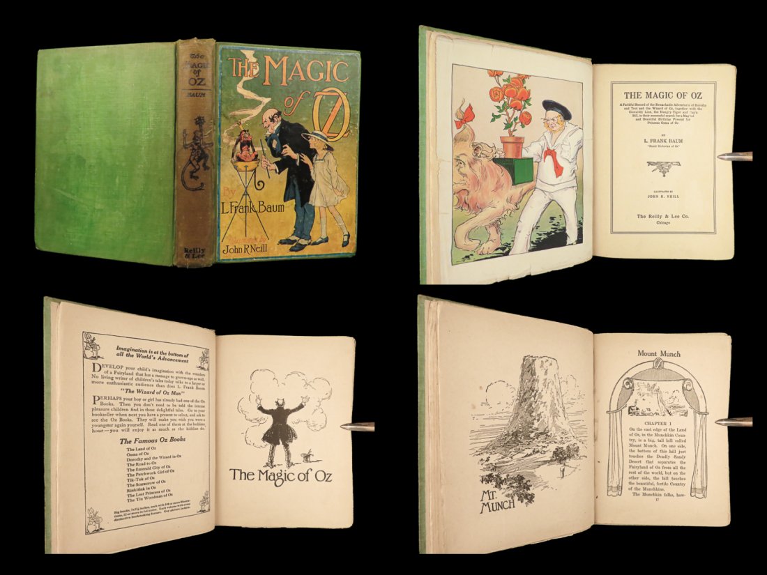 1919 Magic of Oz 1st/1st L. FRANK BAUM Wizard of Oz Land Emerald City Fantasy (1 of 10)