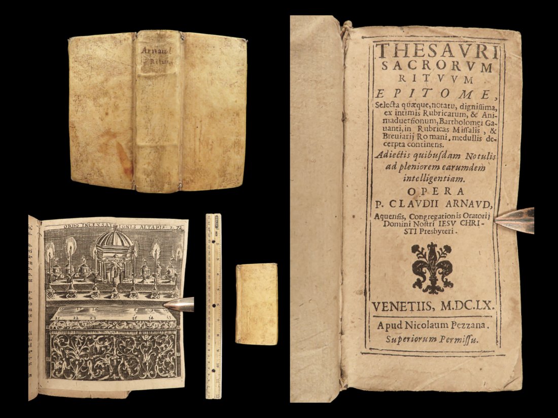 1640 Roman Catholic Rites & Rituals Arnaud Missal Breviary Prayers Sacraments: 1640 Roman Catholic Rites & Rituals Arnaud Missal Breviary Prayers Sacraments Claude Arnauds â€œThesaurus of Sacred Rites” is a 17th-century is a commentary and directive on the Roman Cathol