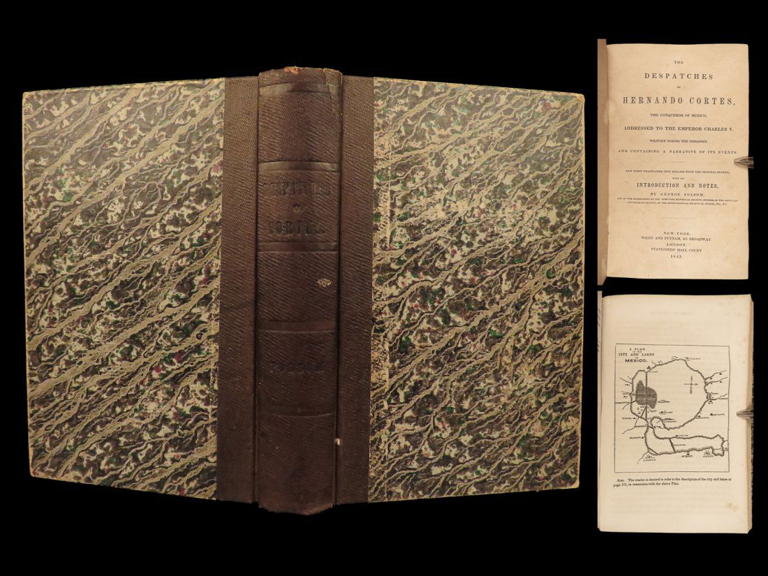 1843 HERNANDO CORTES 1ed Despatches Spanish Conquistador MEXICO Aztec Charles V (1 of 10)