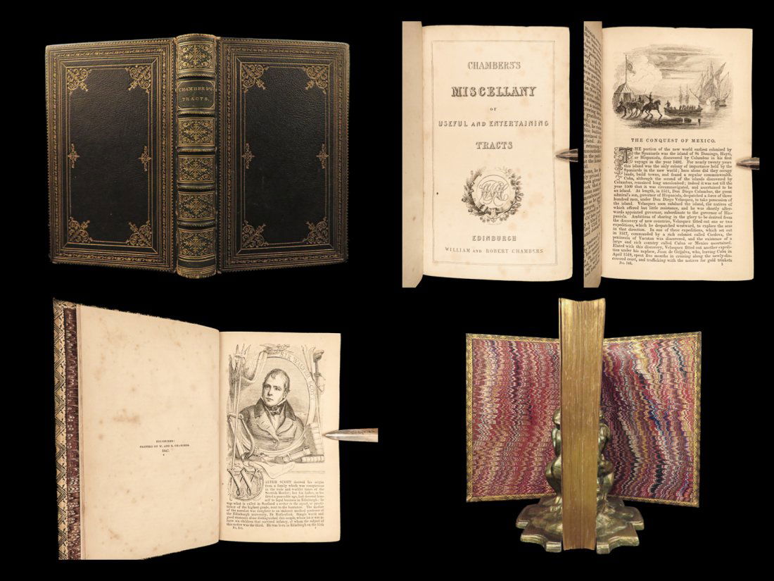 1847 BEAUTIFUL 1ed LIFE OF A NEGRO SLAVE + HISTORY OF THE JEWS Fine Binding (1 of 10)