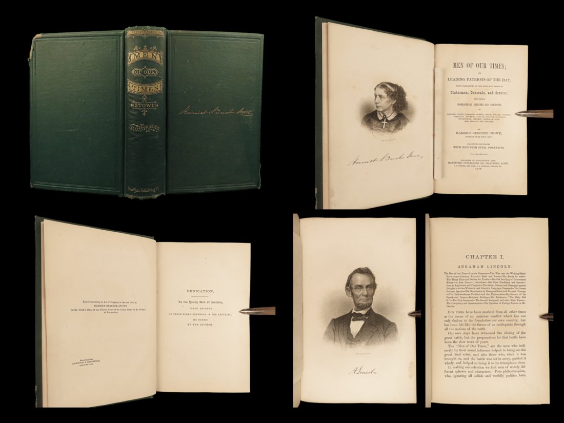 1868 Frederick Douglass 1ed Men of our Times Lincoln Sheridan Grant Beecher Stowe (1 of 10)