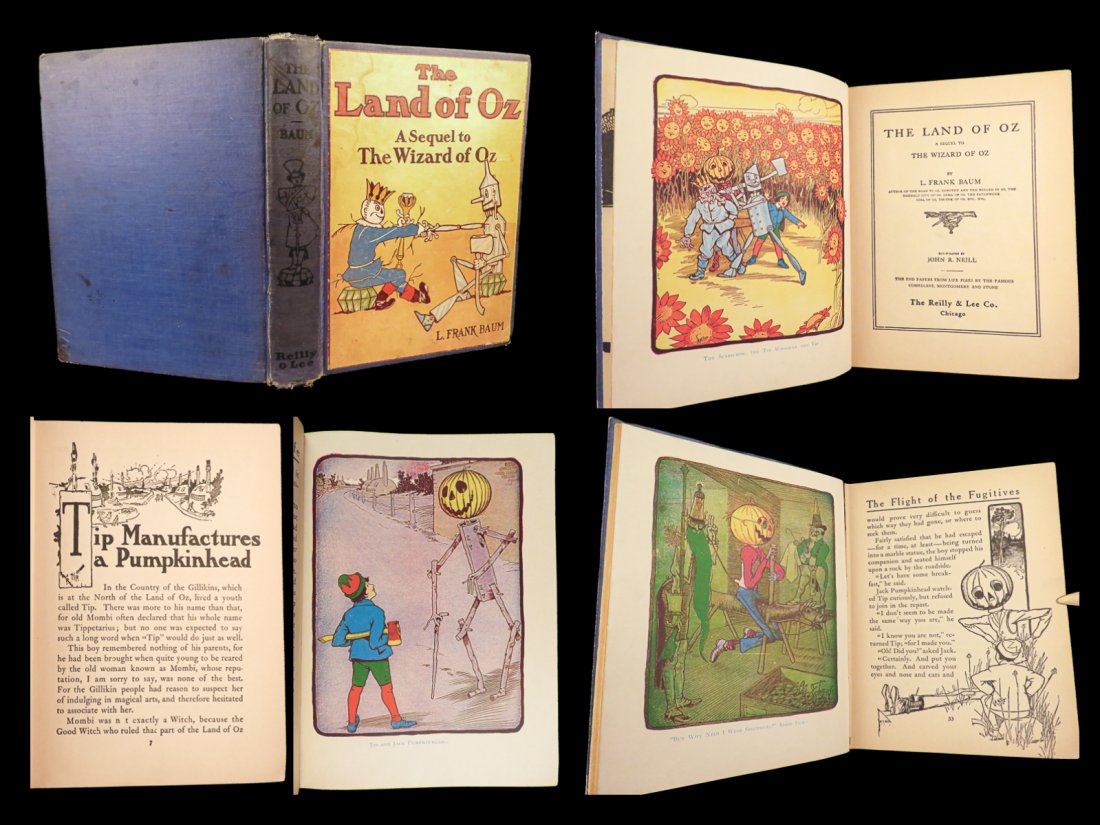 1904 Land of Oz Sequel to Wizard of Oz L. Frank Baum Marvelous Illustrated: 1904 Land of Oz Sequel to Wizard of Oz L. Frank Baum Marvelous Illustrated â€œThe Marvelous Land of Oz” or simply, â€œThe Land of Oz” by L. Frank Baum is the sequel to the beloved 