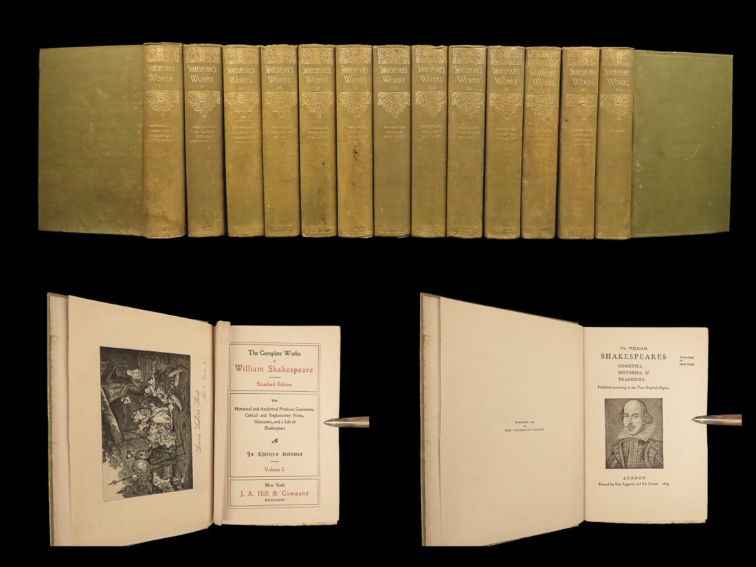 1904 William Shakespeare Works PLAYS Romeo & Juliet Hamlet English 13v SET (1 of 10)