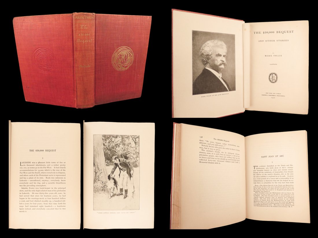 1906 Mark Twain 1ed The $30000 Bequest Dogs Tale Saint Joan of Arc Adams Diary (1 of 10)