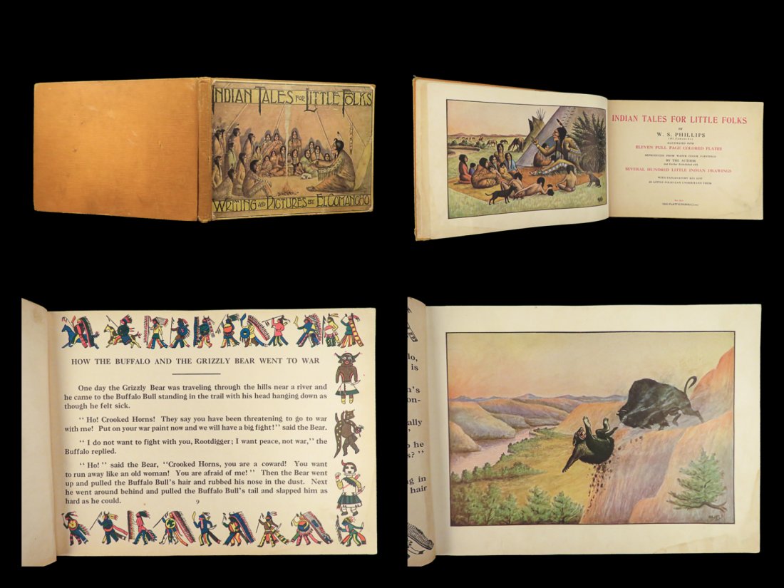 1928 INDIAN TALES Native American El Comancho Profusely Illustrated Childrens (1 of 10)