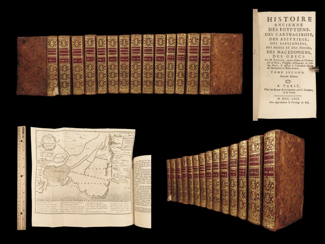 1769 Ancient History Rollin Greek Babylon Persia EGYPT Alexander the Great 14v: 1769 Ancient History Rollin Greek Babylon Persia EGYPT Alexander the Great 14v Charles Rollin was an 18th-century French historian and teacher known for his works â€˜Ancient Historyâ€™ and â
