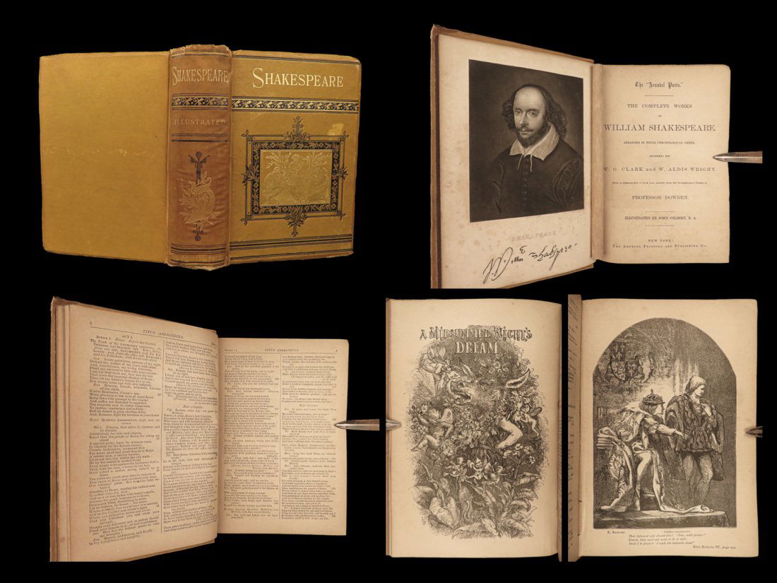 1879 William SHAKESPEARE Complete Works Romeo & Juliet MacBeth Hamlet Arundel (1 of 10)