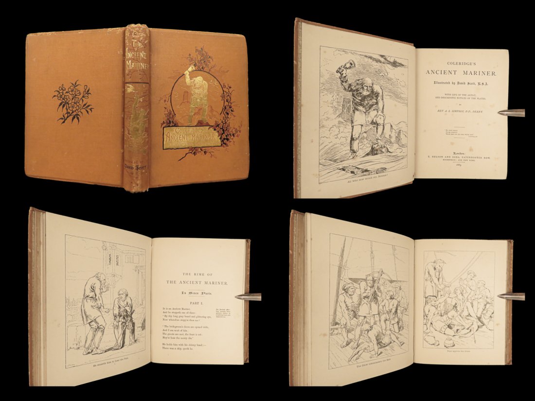 1883 Rime of the Ancient Mariner Scott Illustrated FOLIO Samuel Taylor COLERIDGE (1 of 10)