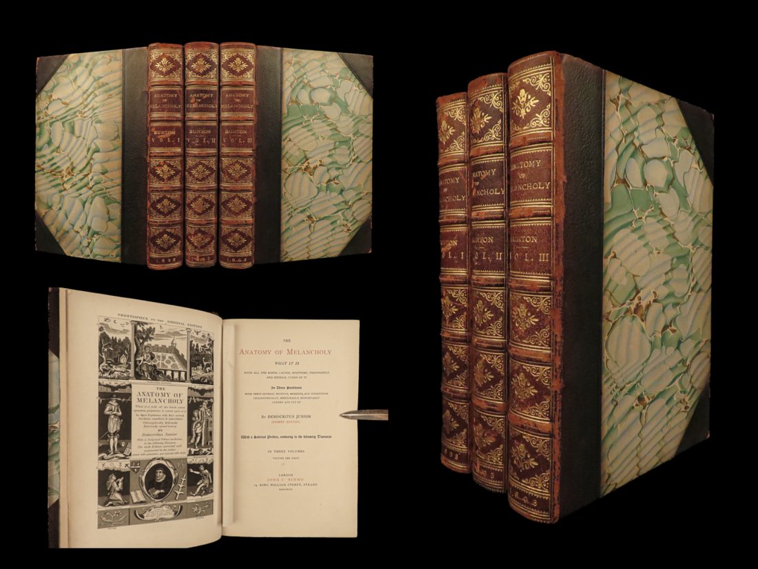 1893 Burton Anatomy of Melancholy Depression Philosophy Psychiatry Encyclopedia (1 of 10)