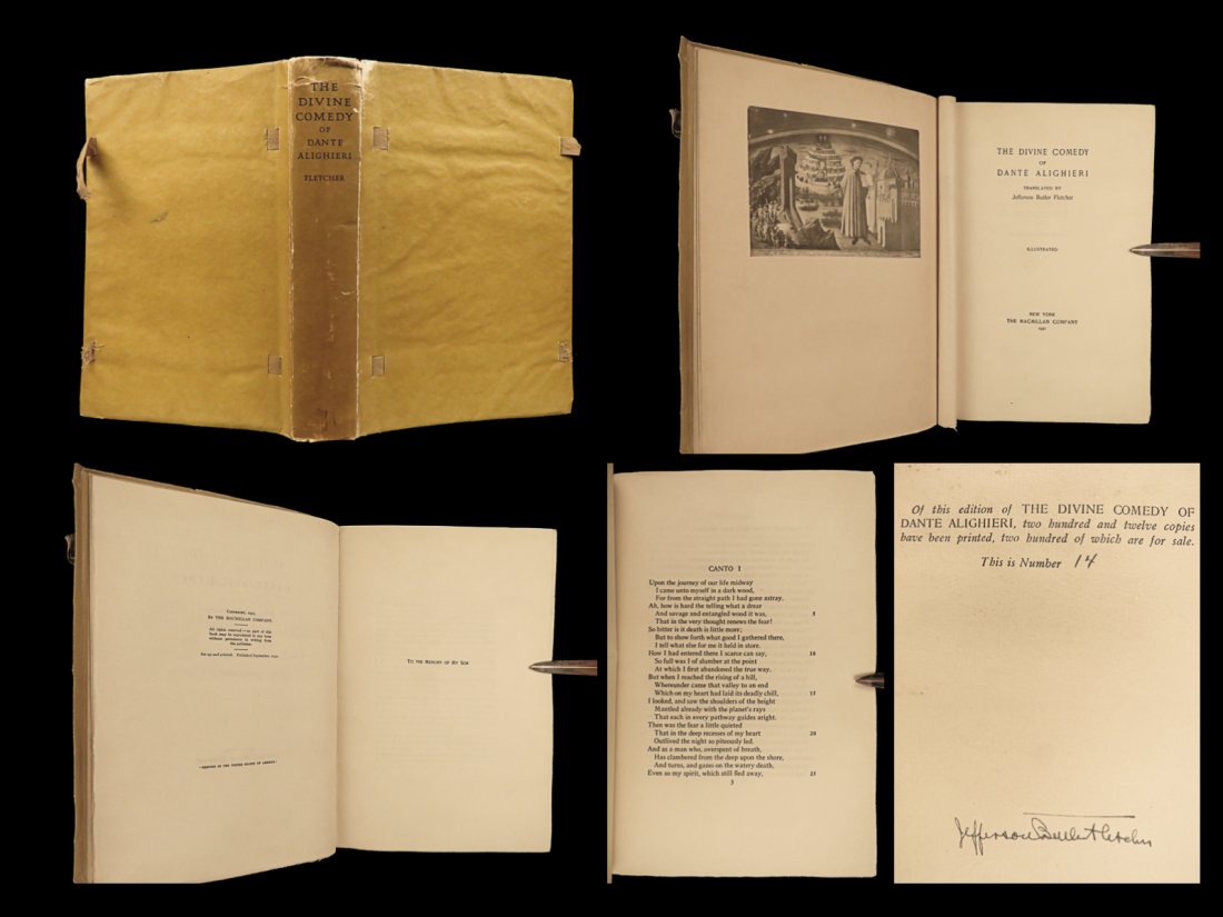 1931 1st ed Divine Comedy Dante Alighieri Inferno Purgatory Paradise Illustrated (1 of 10)