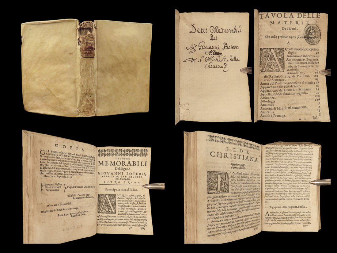 1614 Giovanni Botero Memorabili Ambrose Aquinas Thomas More Popes Italian (1 of 10)