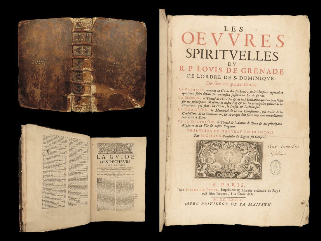 1679 HUGE FOLIO Louis of Granada Catholic Asceticism Bible Mysteries Dominican (1 of 10)