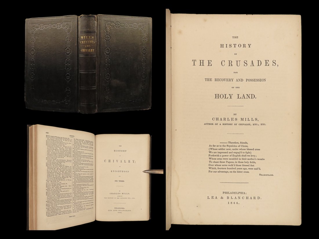 1844 CRUSADES History of Medieval CHILVALRY Holy Land Islam Catholic Knighthood (1 of 10)