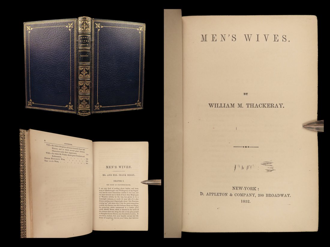 1852 WILLIAM THACKERAY 1st/1st Mens Wives Victorian Novel Vanity Fair Dickens (1 of 10)