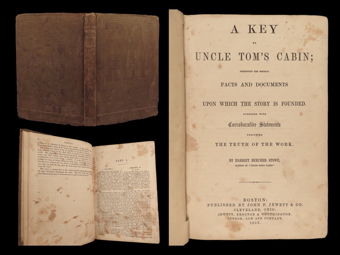 1853 KEY to Uncle Toms Cabin 1st ed Harriet Beecher Stowe Slavery Abolition (1 of 10)