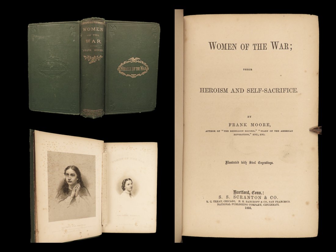 1866 Women of the Civil War 1ed Americana Gettysburg Military Robert E Lee Moore (1 of 10)