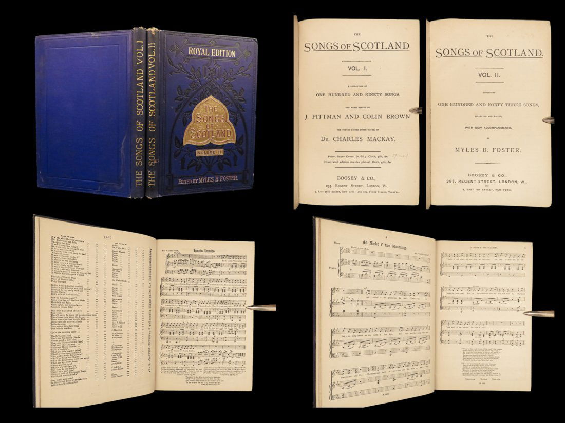 1877 SCOTLAND Songs FAMOUS Poems Music Robert Burns Walter Scott Piano 2v: 1877 SCOTLAND Songs FAMOUS Poems Music Robert Burns Walter Scott Piano 2v The Songs of Scotland is a 19th-century collection of folk songs, national tunes, and songs written by Scottish composers. Edi