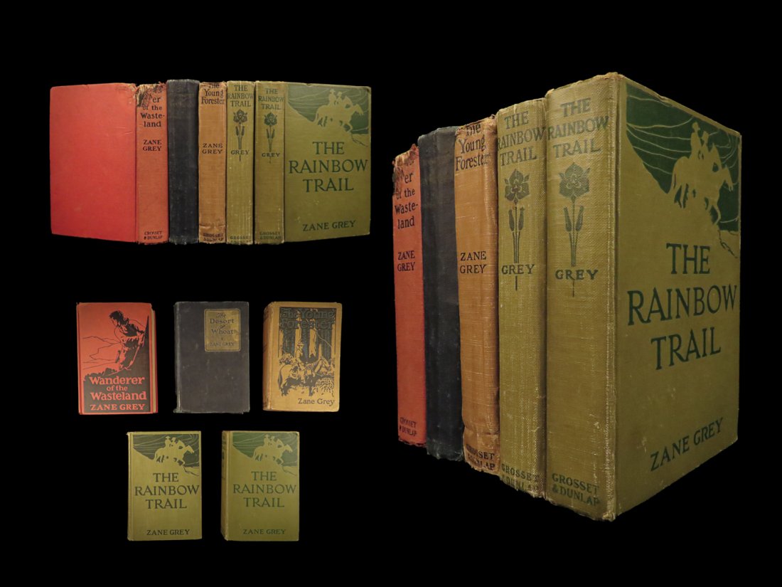 1910 Zane Grey Books Desert of Wheat Rainbow Trail Young Forester Wasteland 5v (1 of 10)