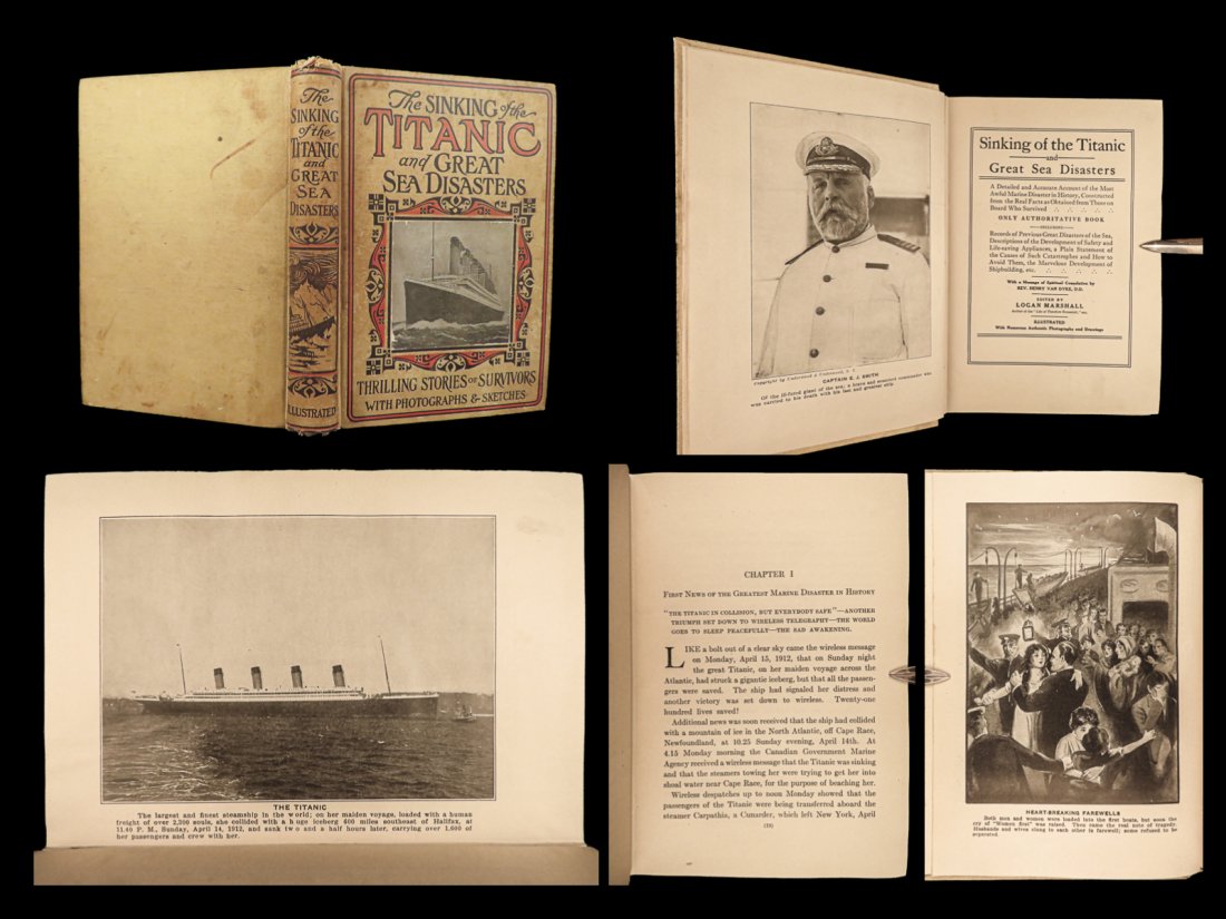 1912 Sinking of the TITANIC 1ed Shipwreck Illustrated Survivor Stories Iceberg: 1912 Sinking of the TITANIC 1ed Shipwreck Illustrated Survivor Stories Iceberg Logan Marshalls book, â€œSinking of the Titanic and Great Sea Disasters,” offers an exploration into the notori
