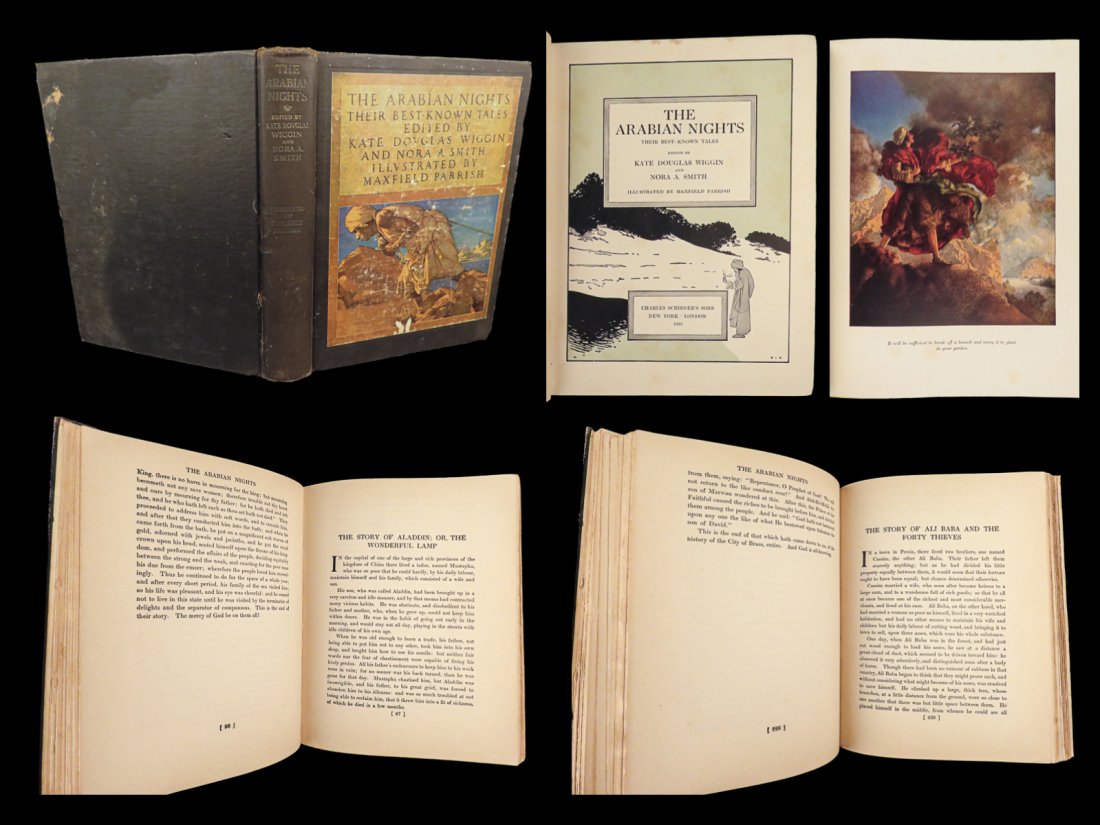 1933 ARABIAN NIGHTS Folklore Aladdin Ali Baba 40 Thieves Sinbad MAXFIELD PARRISH (1 of 10)