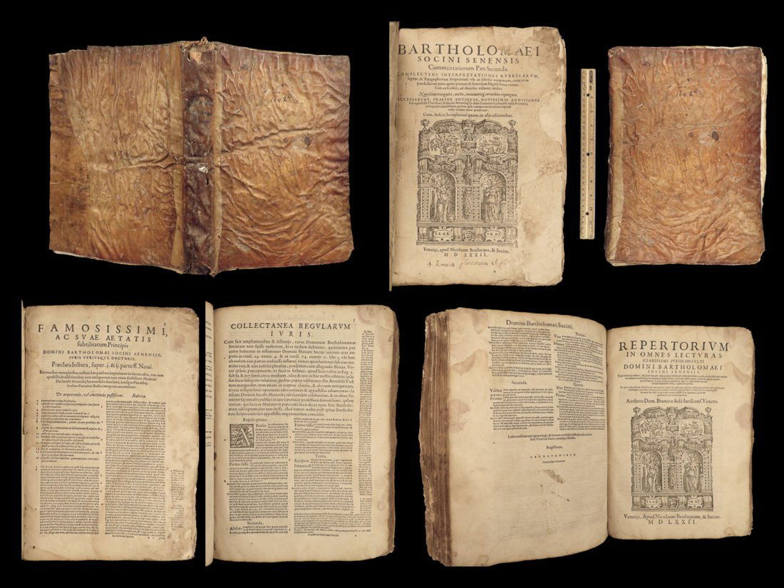 1572 LAW Bartholomew Socini Commentary on Justinian DIGEST Corpus Juris Civilis (1 of 10)