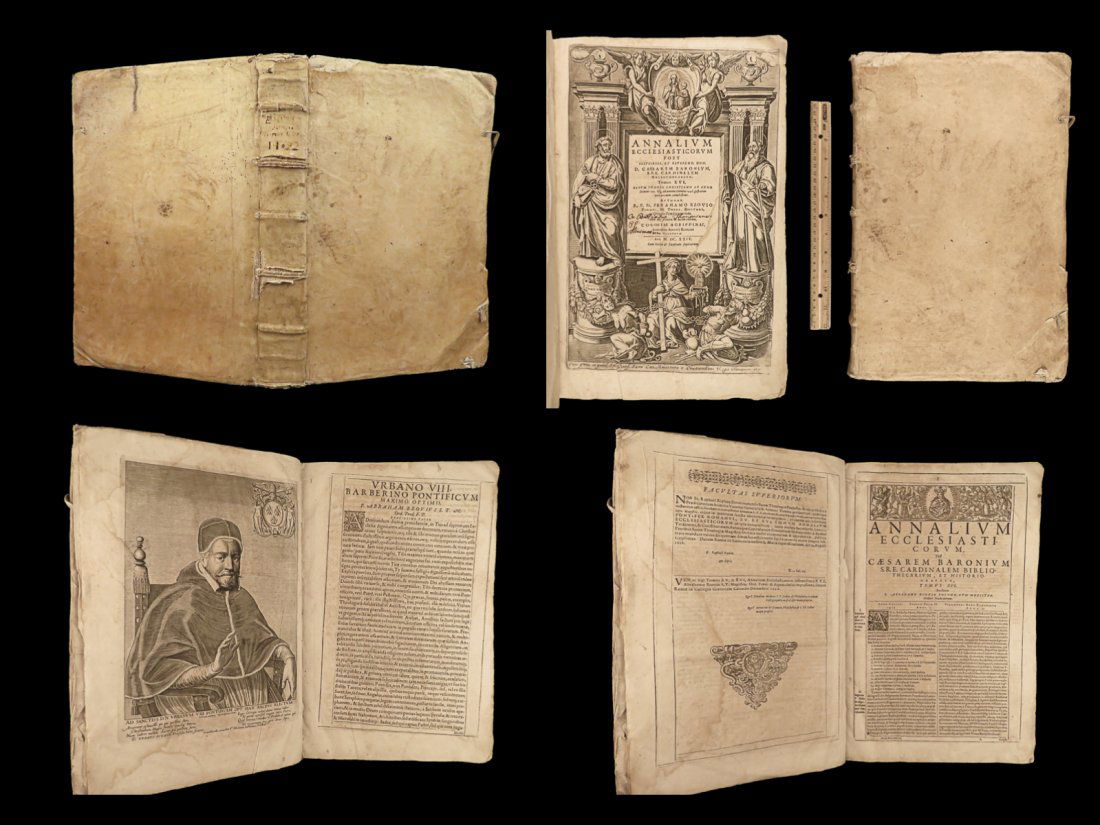 1624 HUGE FOLIO Church History Baronio Catholic Fathers Annals Pope Eugene IV: 1624 HUGE FOLIO Church History Baronio Catholic Fathers Annals Pope Eugene IV “The greatest history of the Church ever written!” (Lord Acton, on Annales) Cesare Baronio of Sora was a 16th-cent