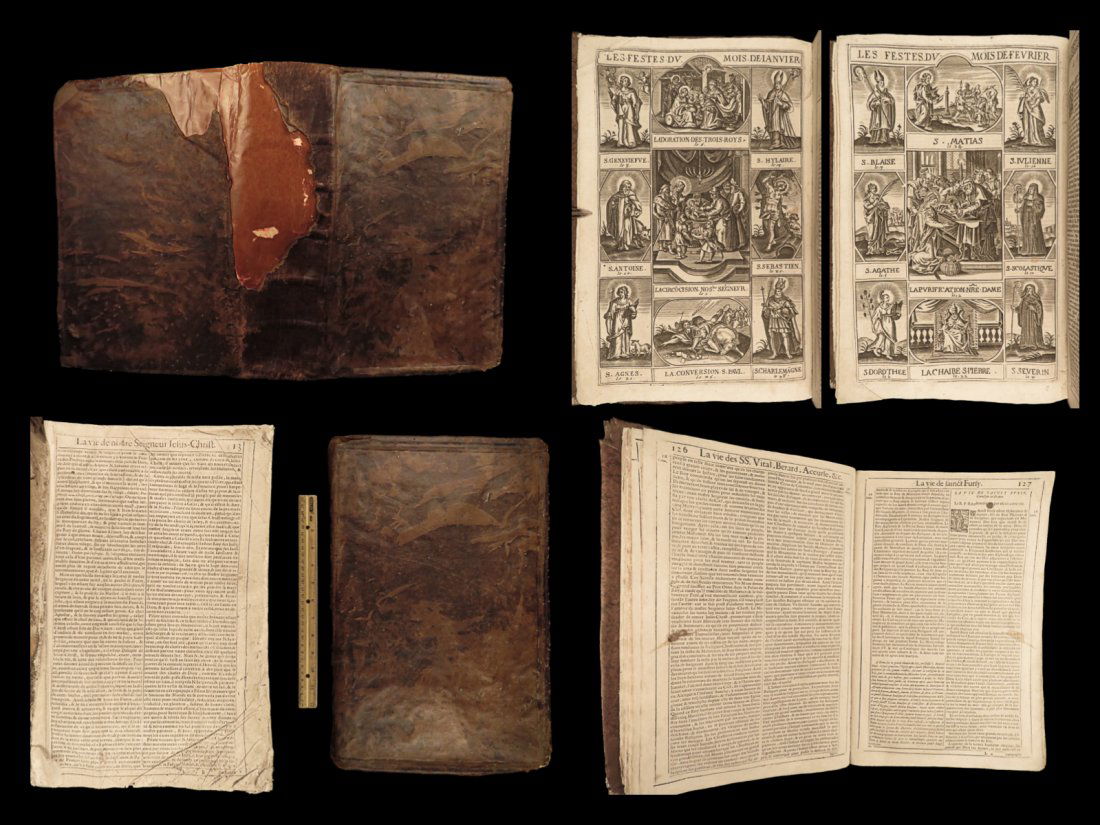 1665 ENORMOUS Lives of Saints Illustrated Monks Martyrs POPES Gregory I Mary: 1665 ENORMOUS Lives of Saints Illustrated Monks Martyrs POPES Gregory I Mary An impressive enormous 17th-century folio! This enormous tome is a printing of Pedro de Ribadeneira famed Flos Sanctorum or