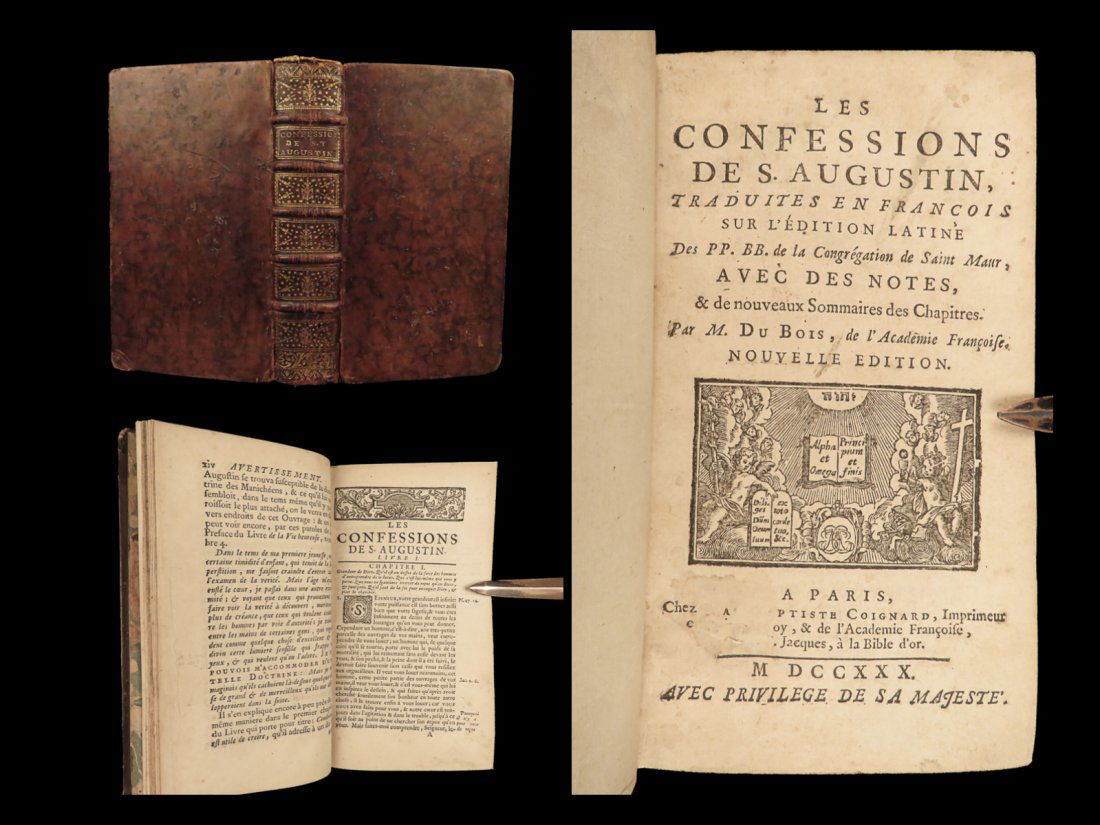 1730 Confessions of Saint Augustine Catholic Bible Theology Benedictine Maur (1 of 10)