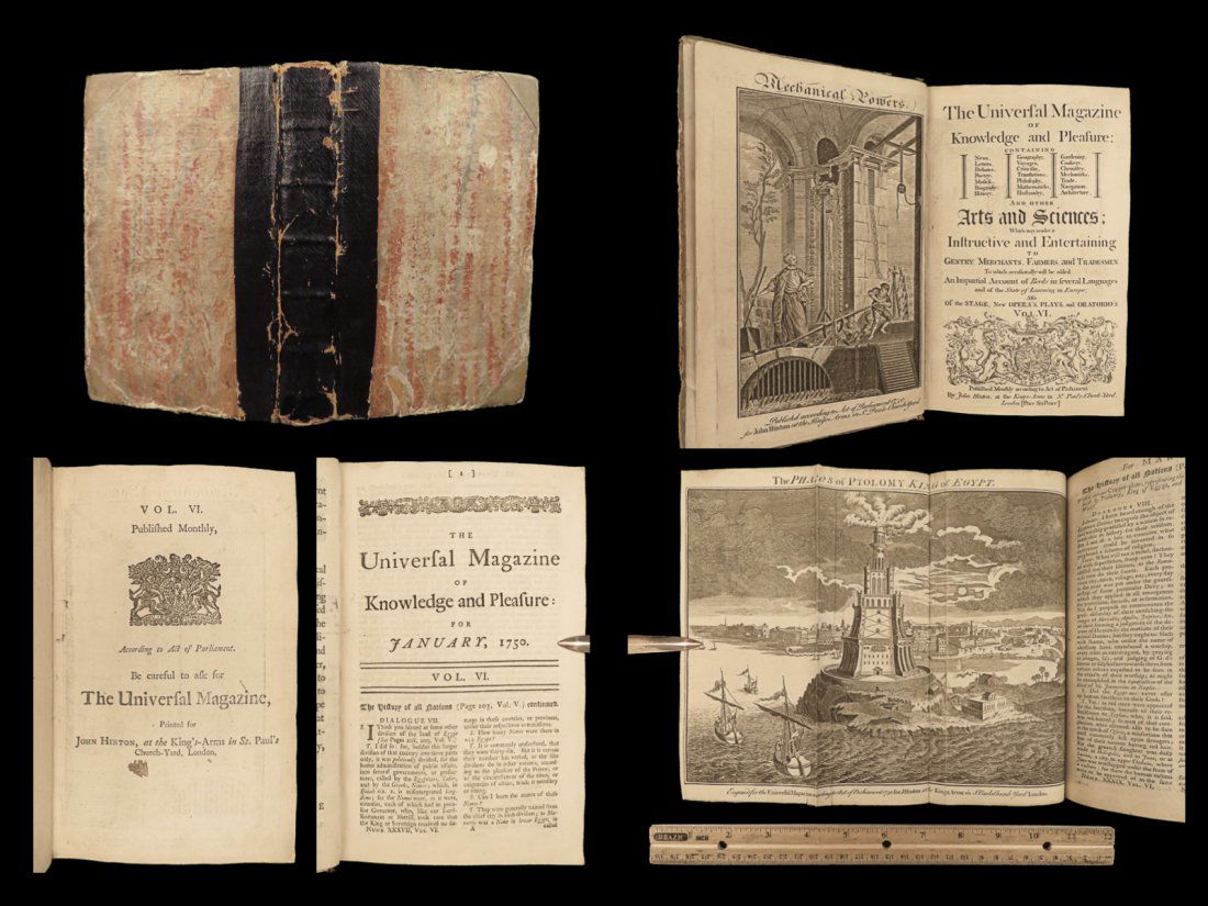 1750 Oliver Cromwell Ancient Egypt Human Sacrifice Isaac Newton Universal Mag (1 of 10)