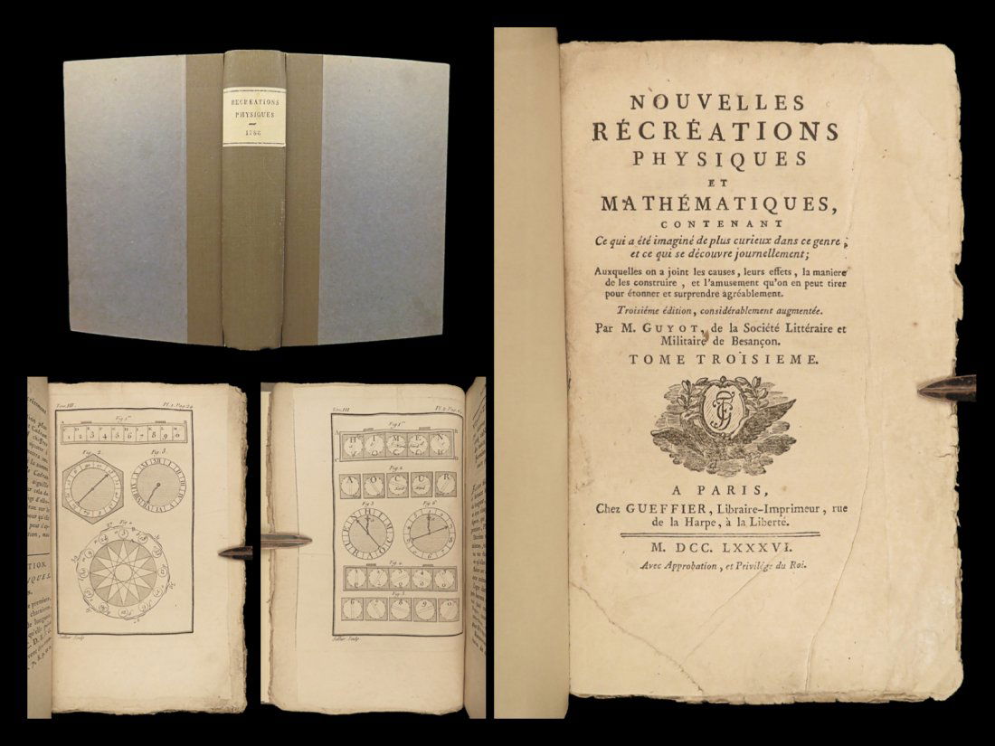 1786 Guyot Occult Physics Illustrated Stage Magic Tricks Illusion MAGIC Lantern (1 of 10)