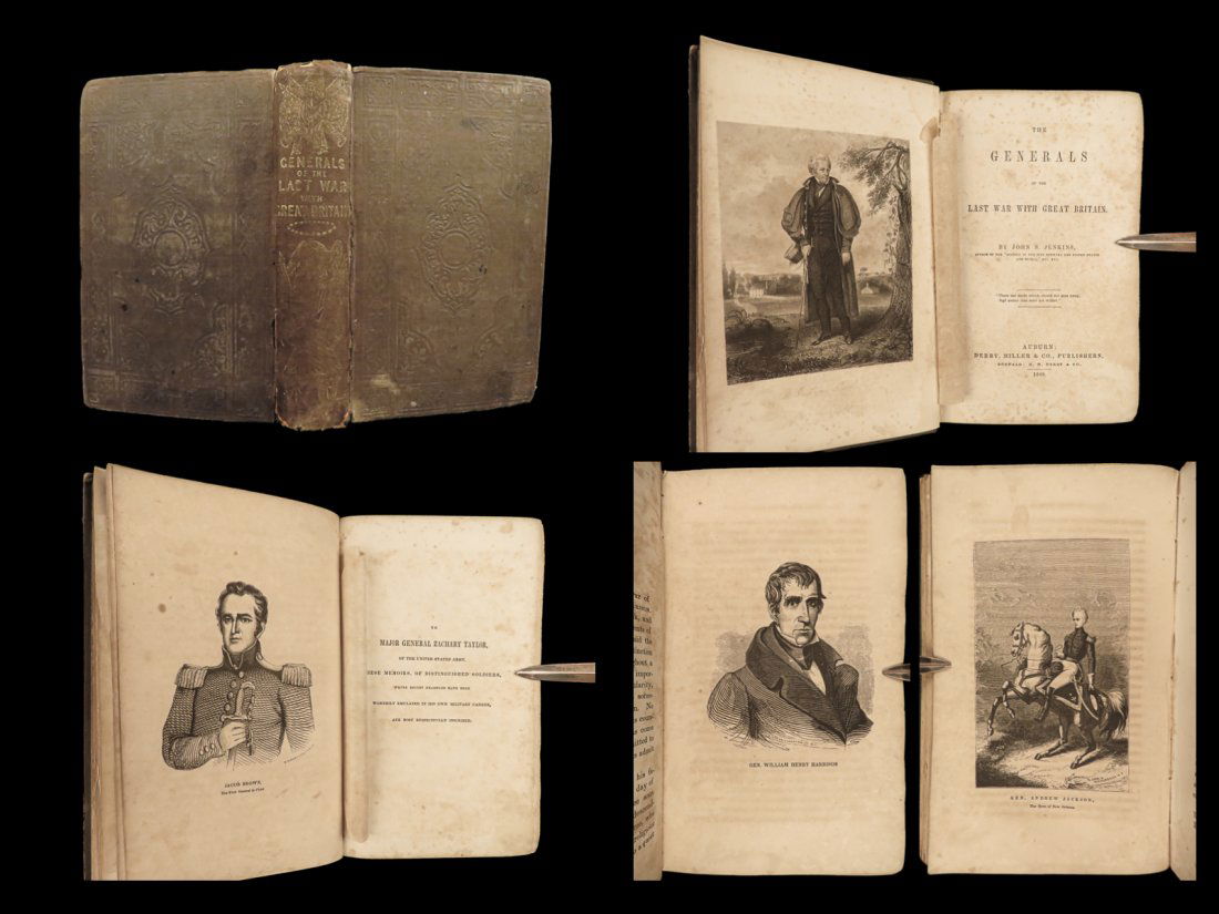 1849 War of 1812 1ed American Generals Andrew Jackson Winfield Scott WH Harrison (1 of 10)