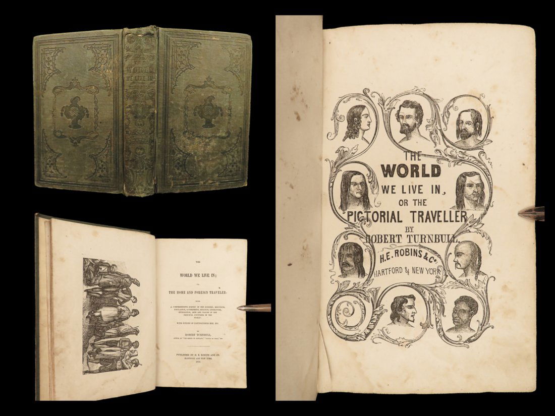 1851 Exploration 1ed World We Live In Turnbull World Travel Customs Illustrated (1 of 10)