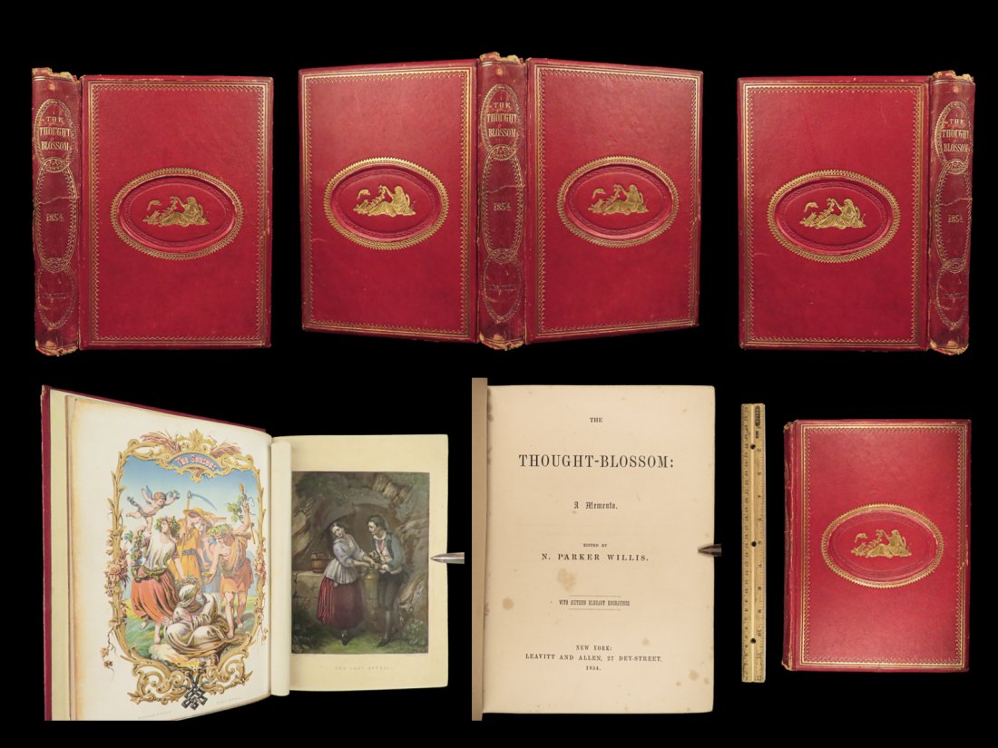 1854 BEAUTIFUL Thought-Blossom Nathaniel Willis POETRY Illustrated Art Dickens: 1854 BEAUTIFUL Thought-Blossom Nathaniel Willis POETRY Illustrated Art Dickens “The Thought-Blossom: A Memento” is a curated collection of works from well-known authors of the era, edited by c