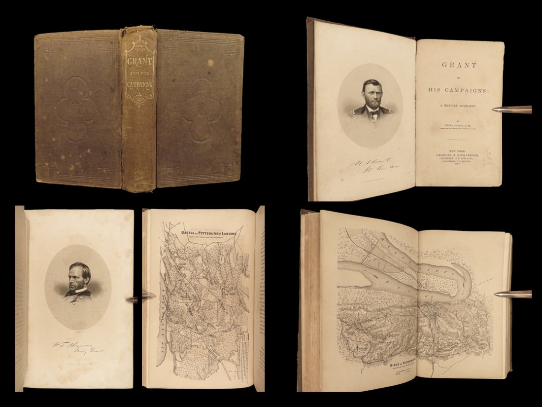 1866 Civil War 1st ed Ulysses S GRANT Campaigns Vicksburg American Illustrated (1 of 10)