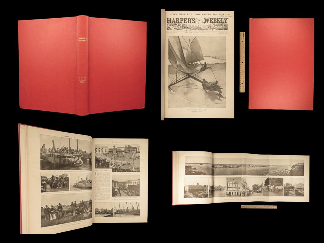 1899 Harpers Weekly 1ed Philippine-US WAR Mexico APACHE Indians CUBA Spain (1 of 10)